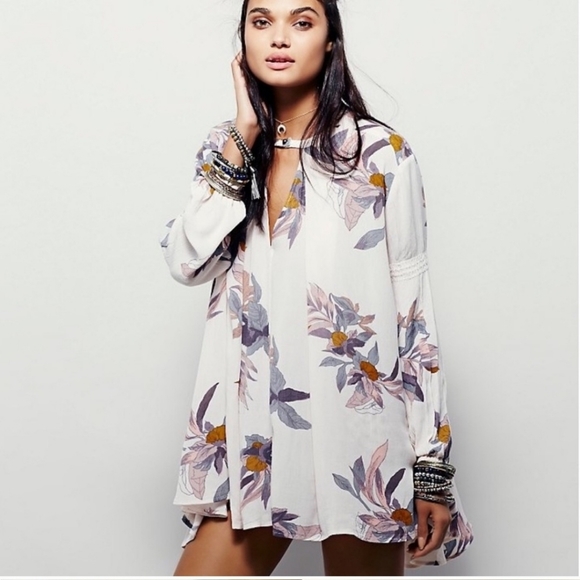 Free People Tops - Free People Floral Boho  Tunic Dress